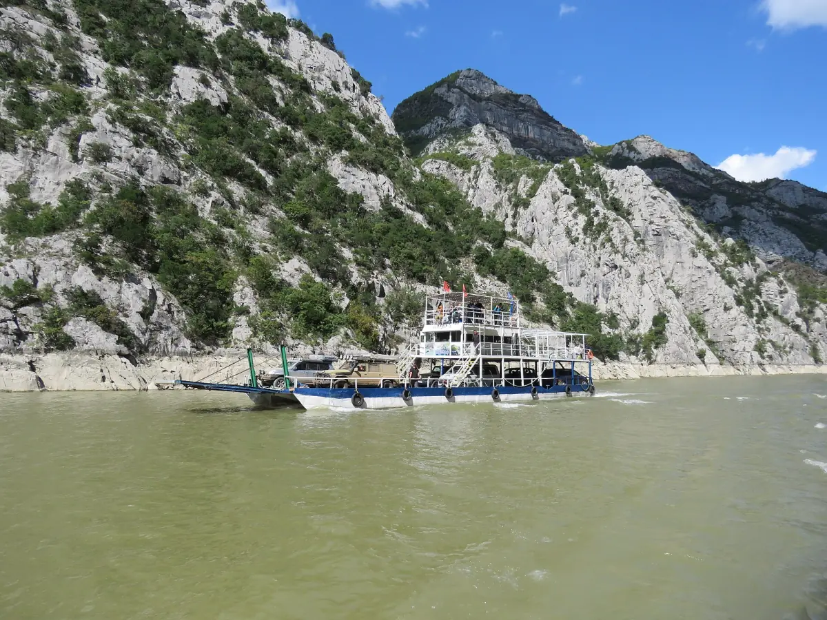 A second ferry on Lake Komani