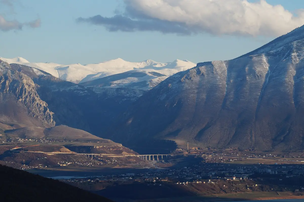 Kukës with the Gora mountains behind