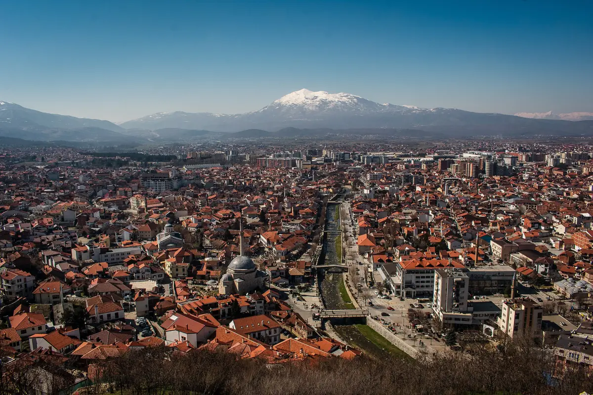 The roofs and mosques of Prizren