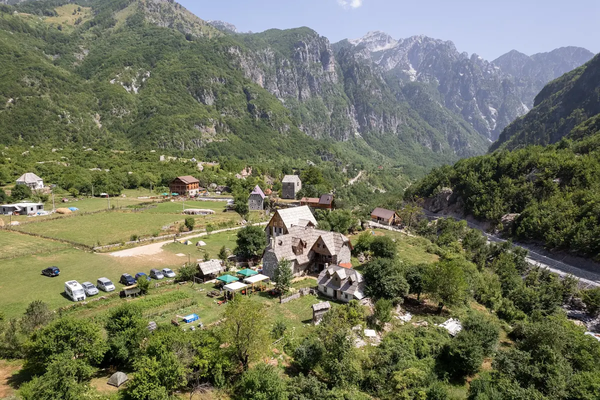 Houses and fields in Theth